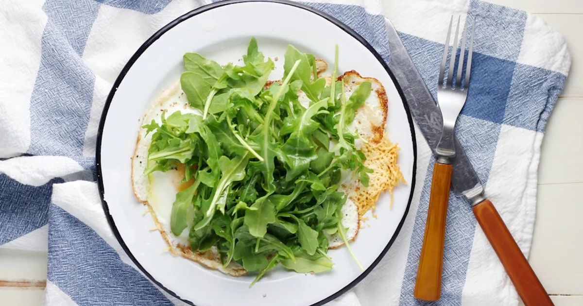 Arugula growing in a garden
