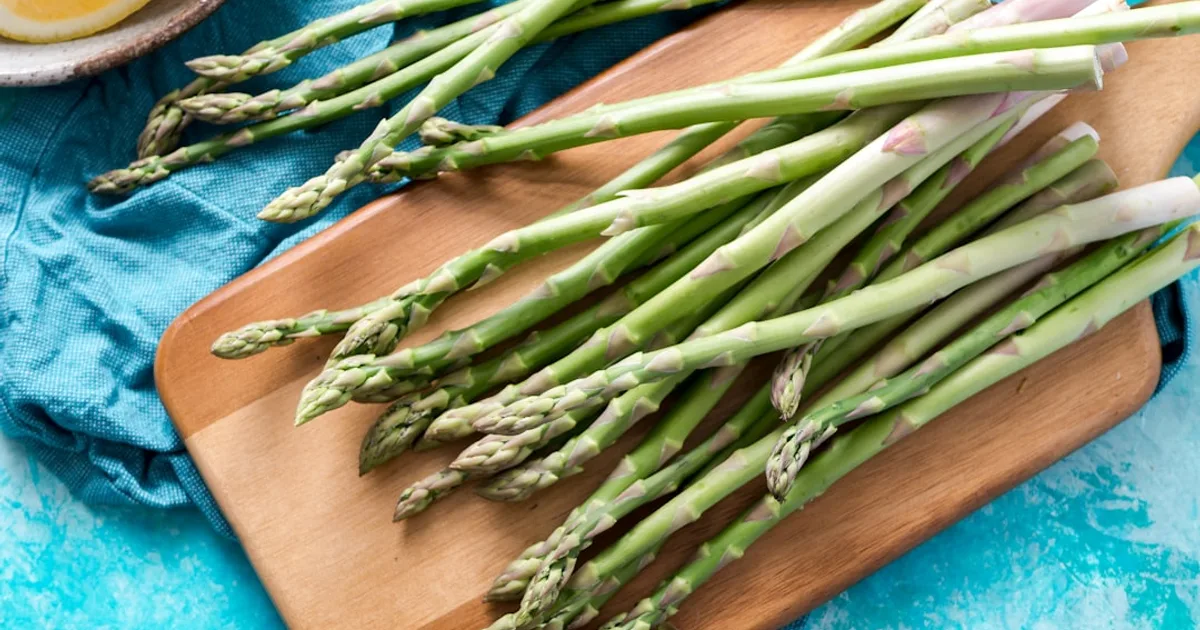 Asparagus growing in a garden