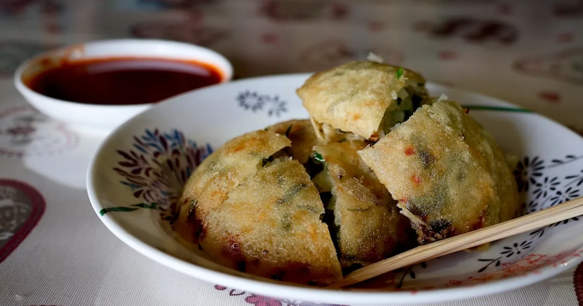 Jicama growing in a garden