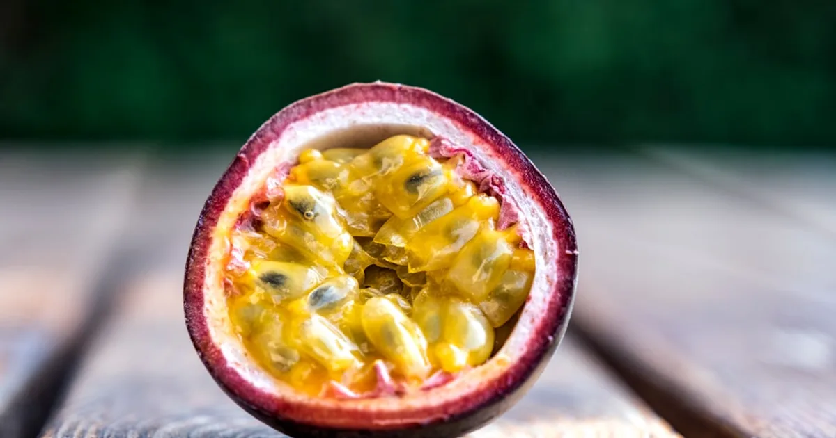 Passionfruit growing in a garden
